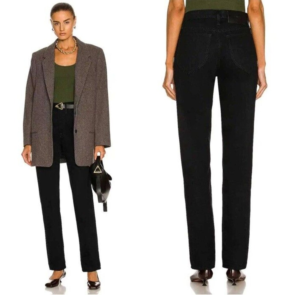 Frame Denim Le Italien True Straight Leg Jeans Noir Black New Women’s Size 26